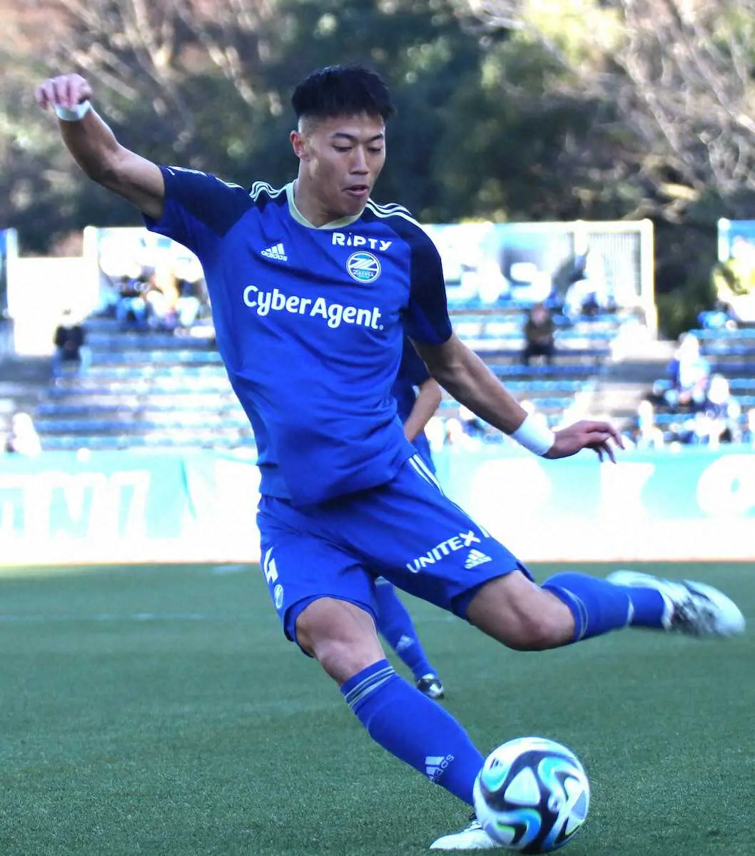 【画像・写真】J2町田DF池田　持ち味の高さ生かしチーム1号「自信持って飛び込んだ」　昨季J2で空中戦勝利数2位