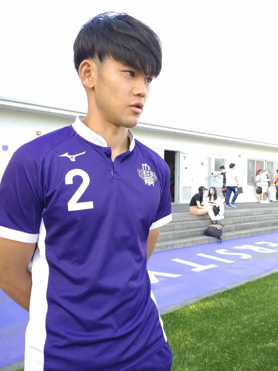 【画像・写真】明大DF井上が日本代表初選出の“同期”川崎に刺激「自分もそういうステージにいきたい」