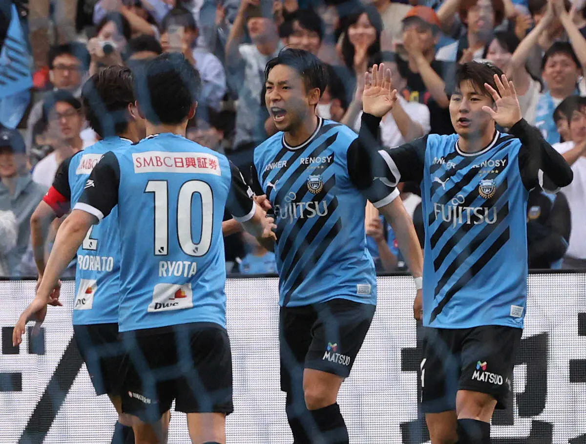 【画像・写真】川崎F　3戦ぶり勝利　今季リーグ初先発・小林悠が先制弾「サッカーは気持ちだ、と感じた」
