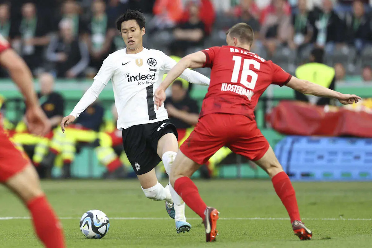 【画像・写真】Eフランクフルトはドイツ杯決勝でライプチヒに敗戦　鎌田は最後の公式戦でフル出場もタイトル届かず