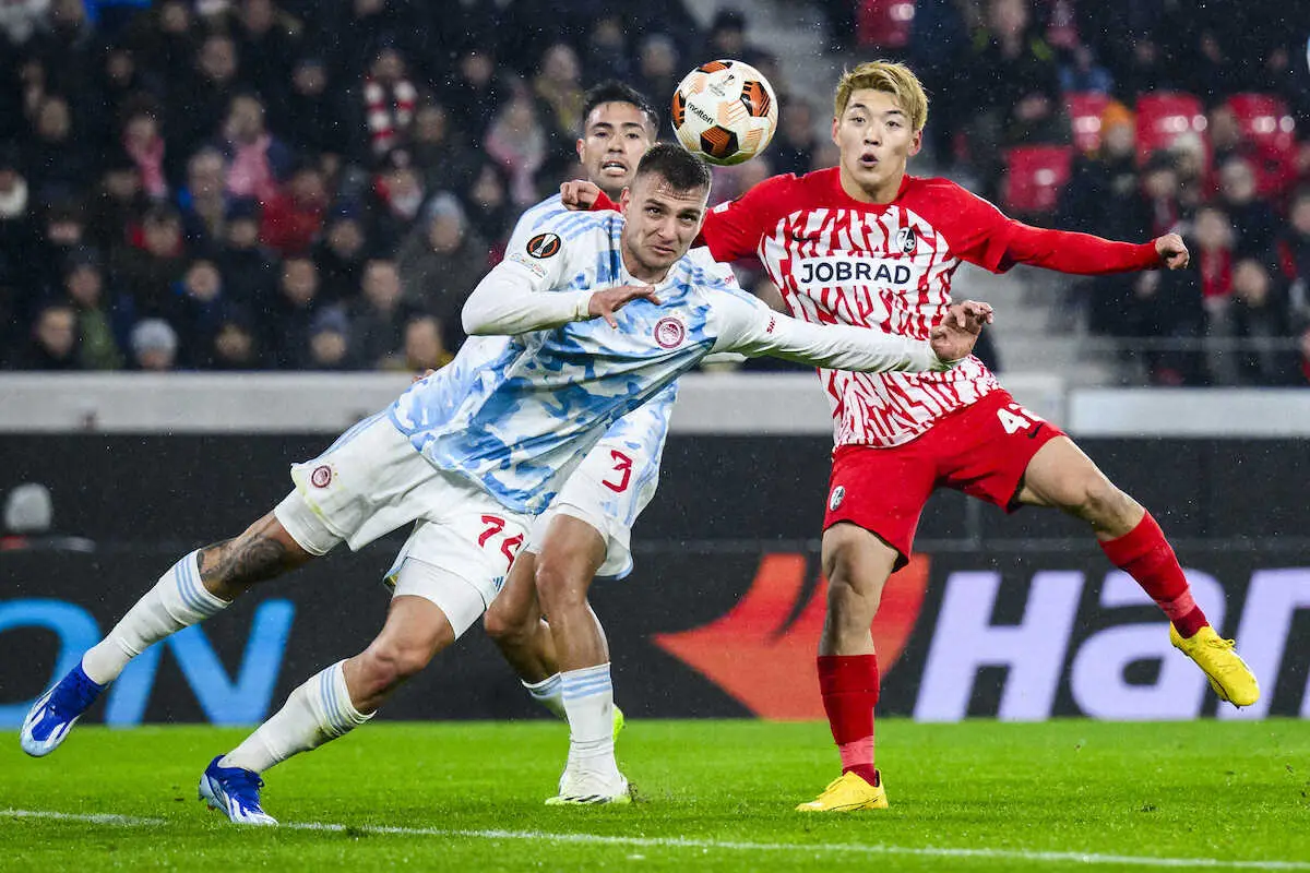 【画像・写真】堂安2戦連発　フライブルク5発大トリ弾　欧州リーグ1次L2位以内確定　