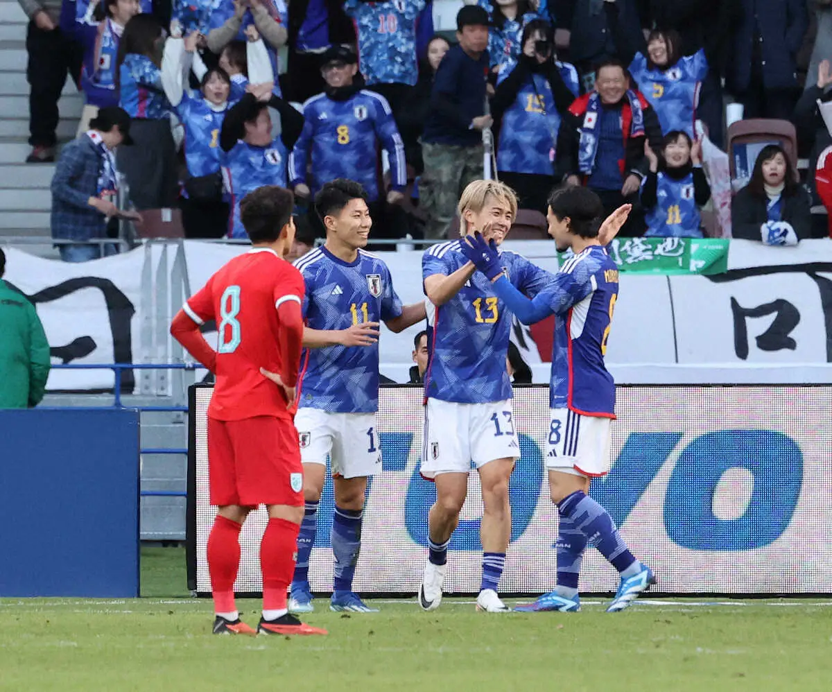 【画像・写真】日本代表MF中村敬「意識してることが形に」　史上3人目快挙弾に喜び
