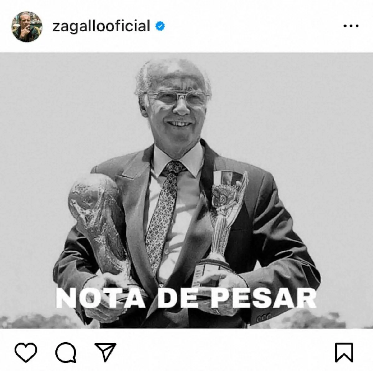 【画像・写真】マリオ・ザガロさんが92歳で死去　ブラジル代表の選手や指導者としてW杯4度優勝