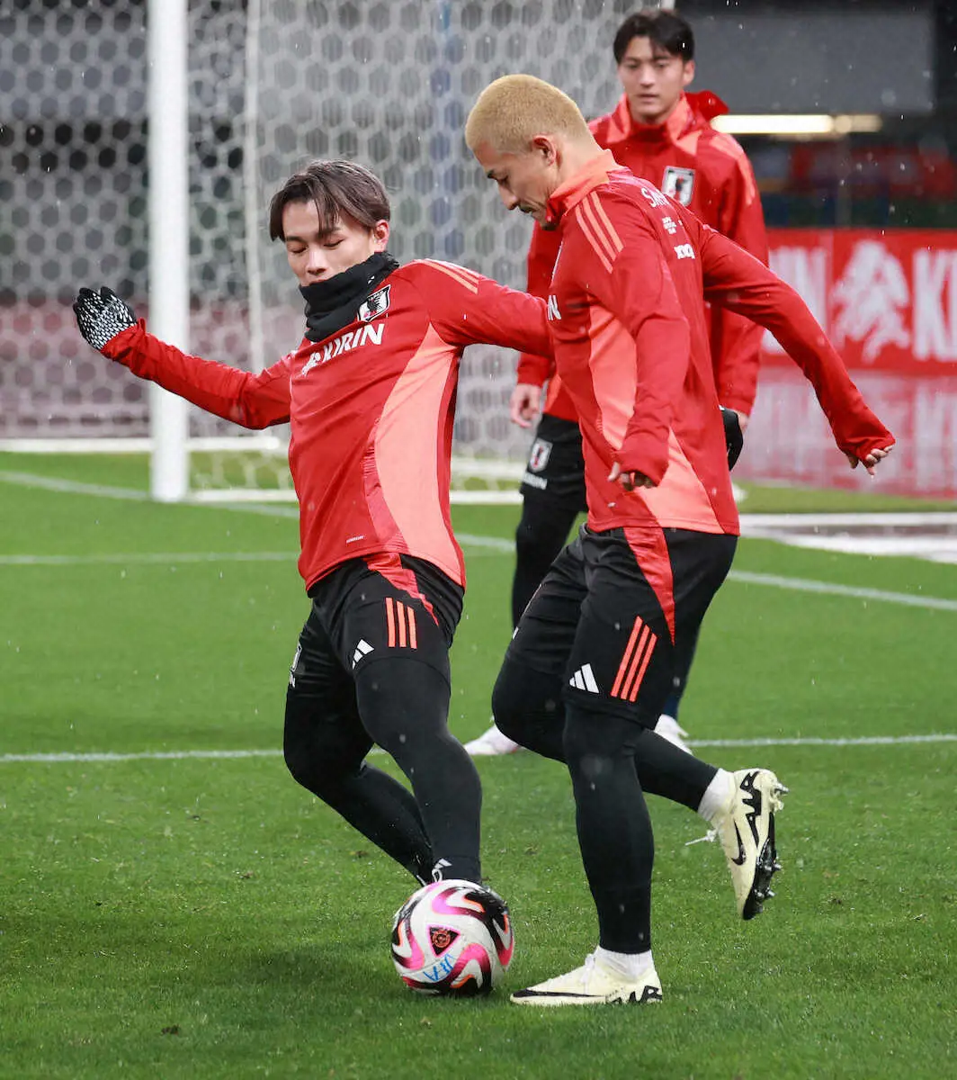 【画像・写真】日本代表・上田綺世「一試合一試合勝っていくしかない」　史上3人目のW杯予選開幕3戦連発へ