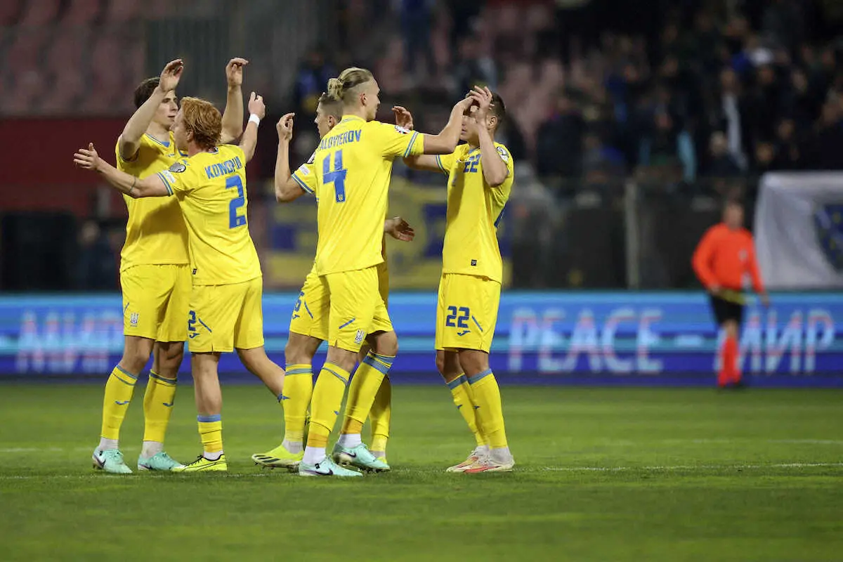 【画像・写真】ウクライナが逆転勝ち　本大会出場に王手　26日のPO決勝はVSアイスランド