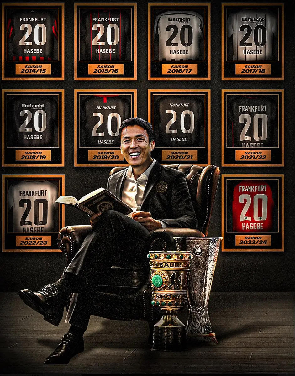 【画像・写真】引退発表の長谷部誠　「正真正銘の生ける伝説」所属クラブのフランクフルトが功績称える