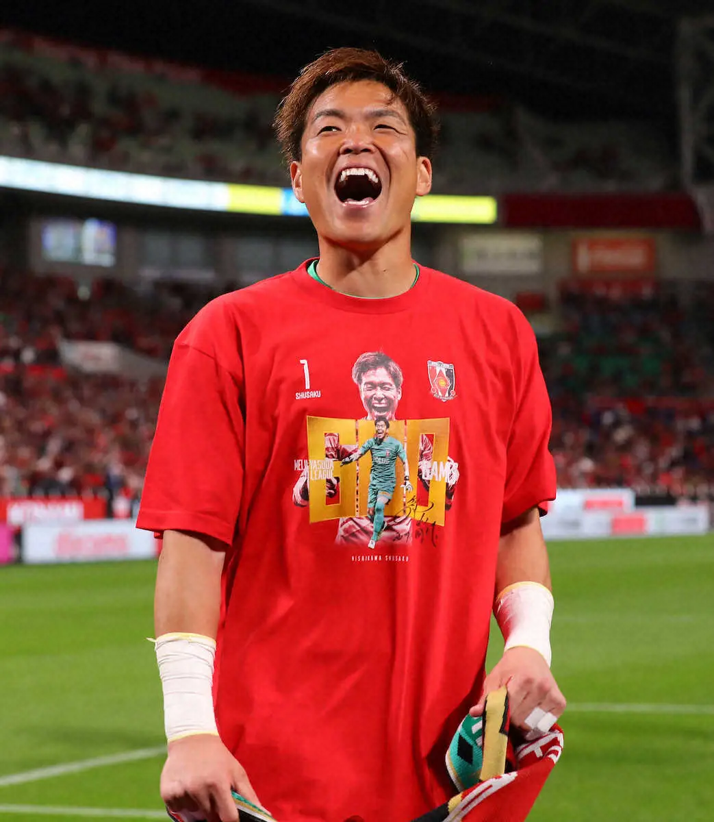 【画像・写真】浦和・西川　通算600試合祝い星！正確キックで2点目起点　史上3人目偉業の37歳「通過点」