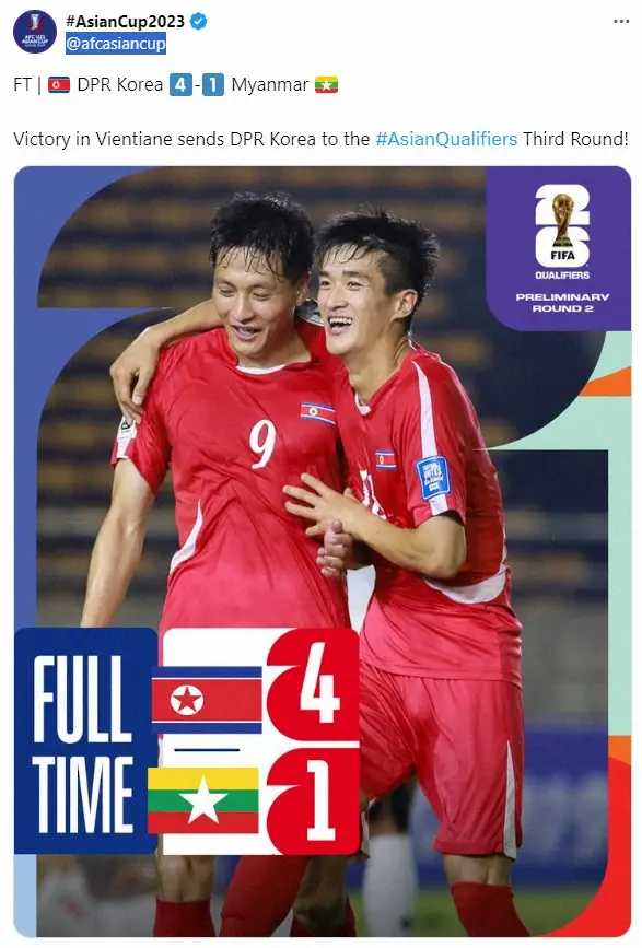 【画像・写真】【W杯アジア2次予選】北朝鮮　4発快勝で4大会ぶり最終予選進出!FWリ・ジョグクがハットトリック達成