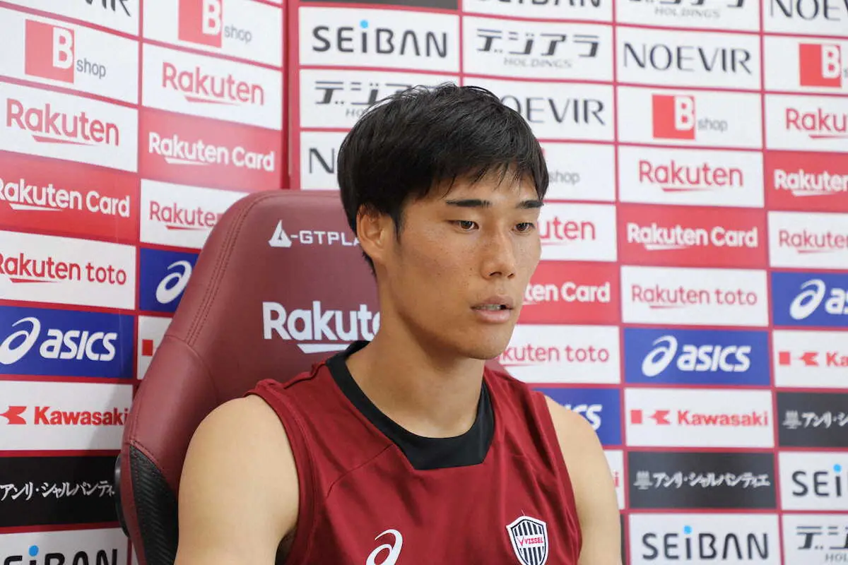 【画像・写真】神戸DF山川哲史　ゆりかごパフォーマンスの“リベンジ”要求!? 22日にG大阪と上位決戦