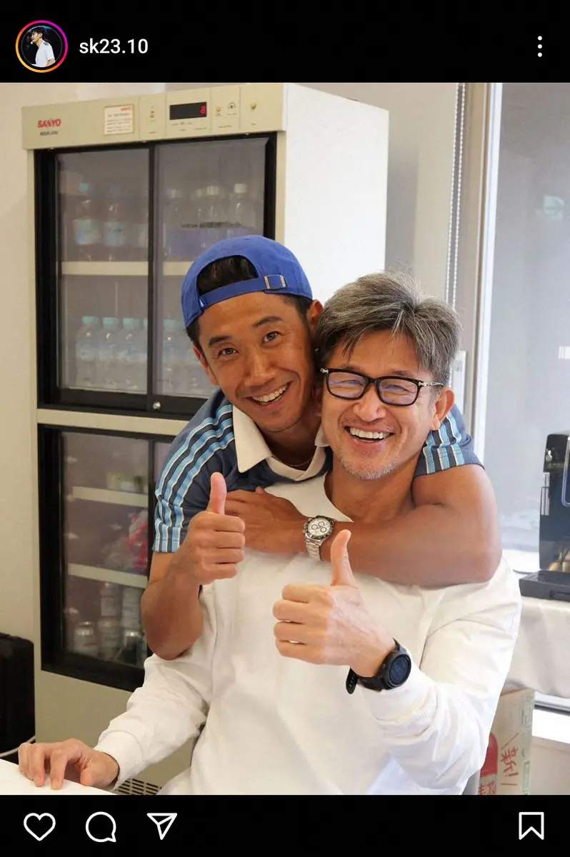 【画像・写真】香川真司　国内復帰の“キング・カズ”にエール　笑顔ツーショットに「レジェンド最高」の声