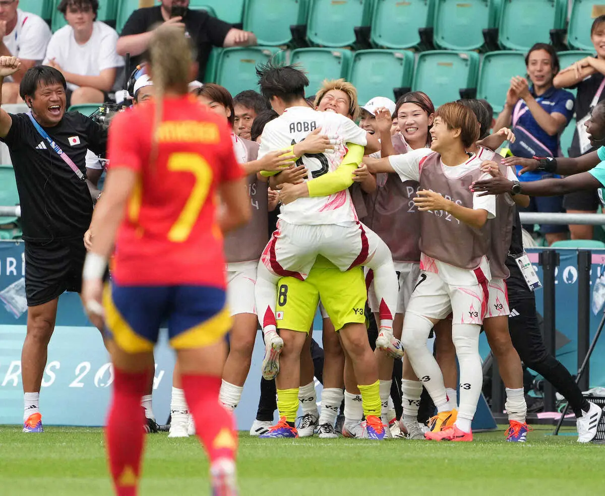 【画像・写真】なでしこ　藤野がスタジアムどよめくFK弾で先制も…W杯女王スペインとの五輪初戦は前半終了1―1