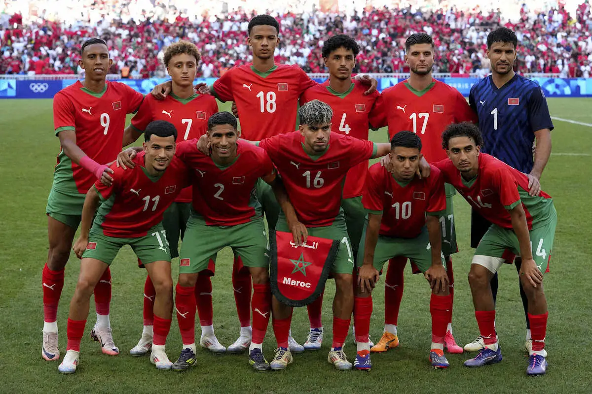 【画像・写真】＜パリ五輪男子サッカー　モロッコ・スペイン＞先発出場したモロッコ代表イレブン（AP）