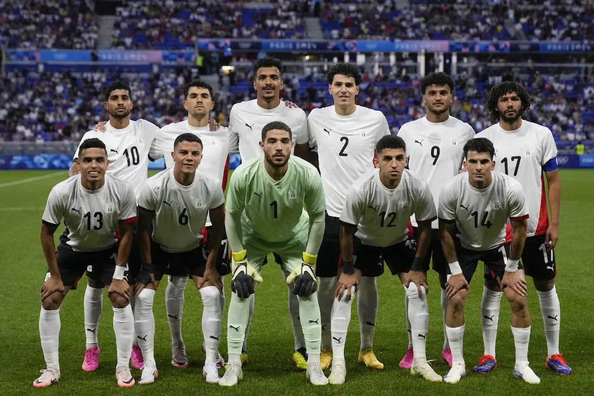 【画像・写真】＜パリ五輪サッカー男子　フランス・エジプト＞先発出場したエジプト代表イレブン（AP）