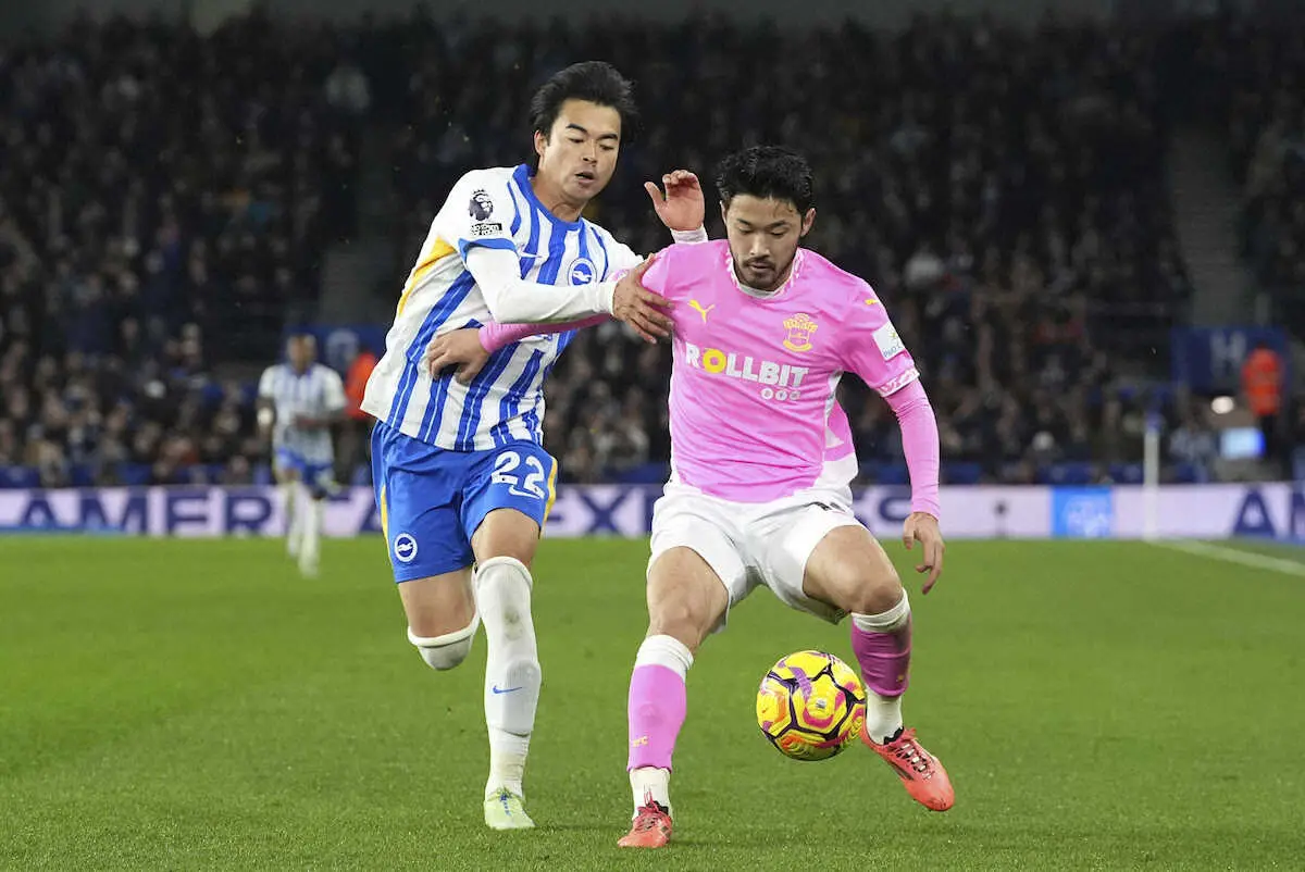 【画像・写真】ブライトン三笘　注目の日本人対決1―1ドローも躍動!　菅原との白熱マッチアップ制し2戦連発