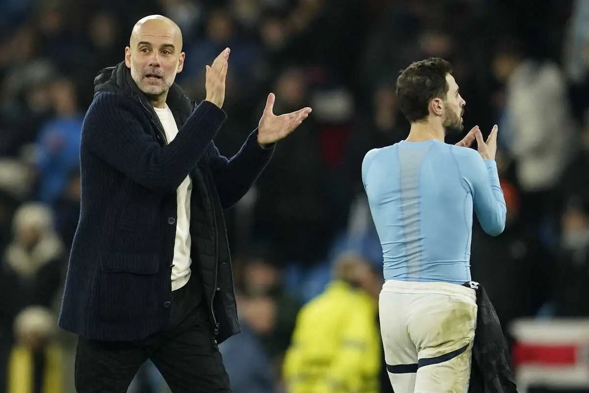 【画像・写真】【欧州CL最終順位】マンC逆転勝ちで敗退回避！　PO滑り込みにペップ興奮、クーラーボックス蹴り歓喜