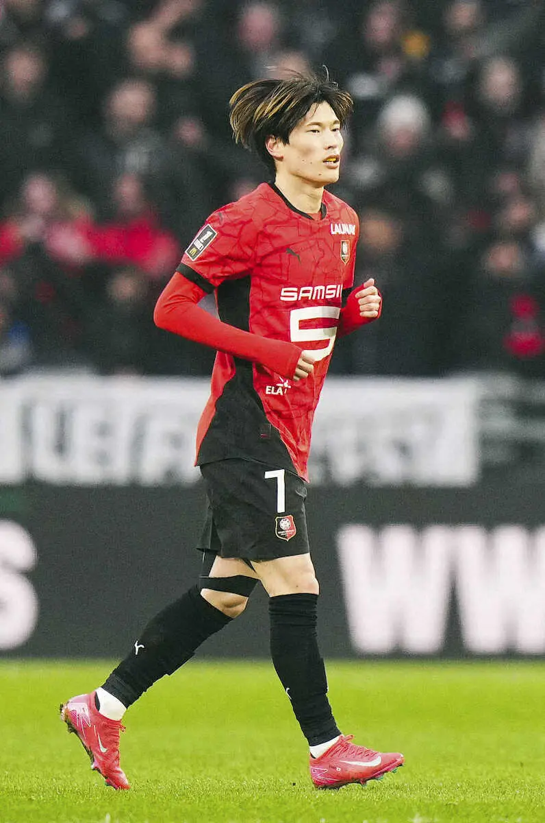 【画像・写真】レンヌ古橋亨梧が先発でフランスデビュー　守備で連敗ストップ貢献、イレブンの先頭で喜び爆発