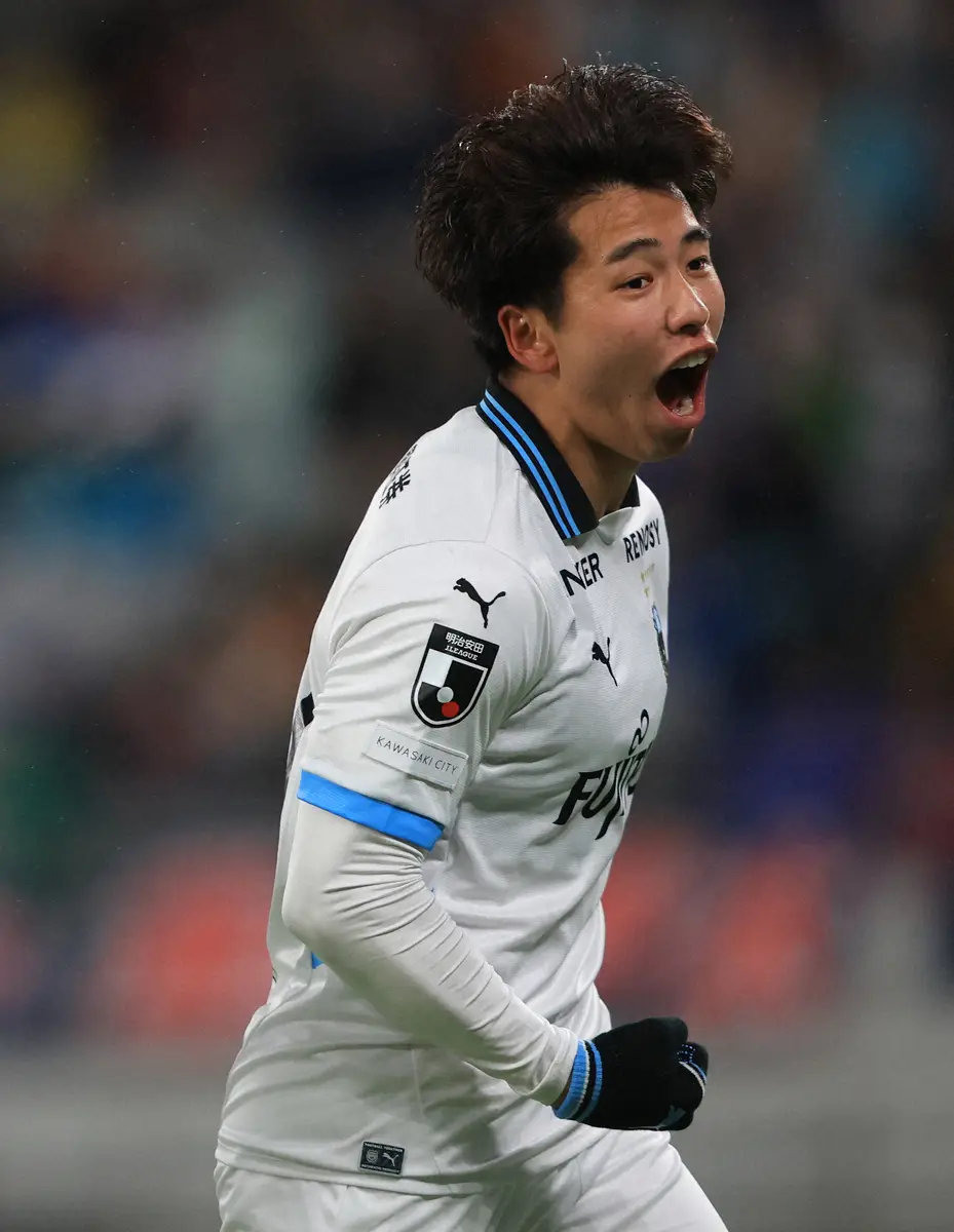 【画像・写真】FC東京戦でゴールを決め、吠える川崎F・山田