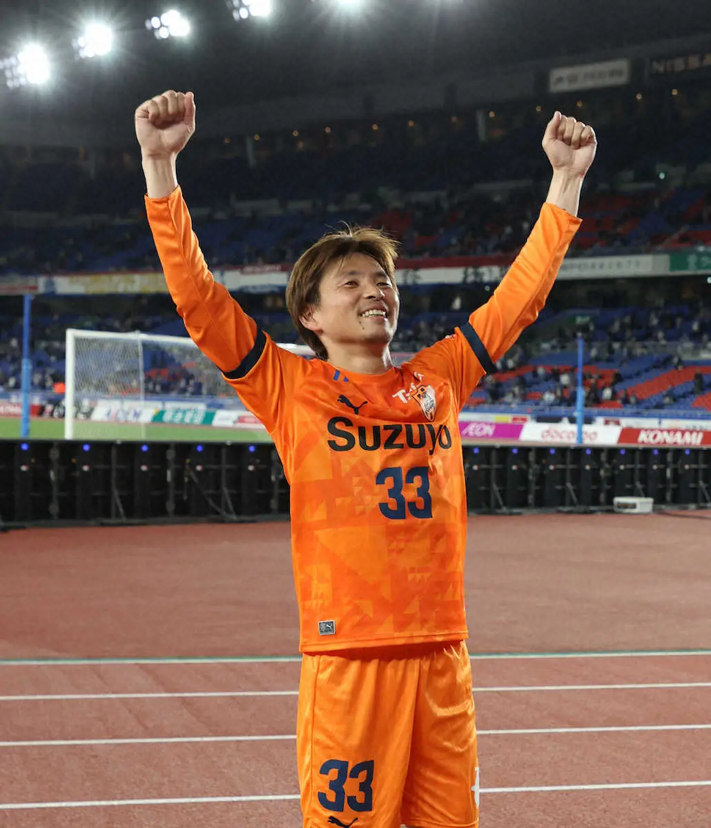 【画像・写真】清水の元日本代表MF乾　J1では963日ぶりゴールが勝ち越し弾！「本当にお待たせしました」　