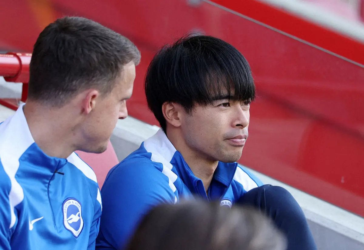 【画像・写真】ブレントフォード戦でベンチスタートとなったブライトンの三笘（ロイター）