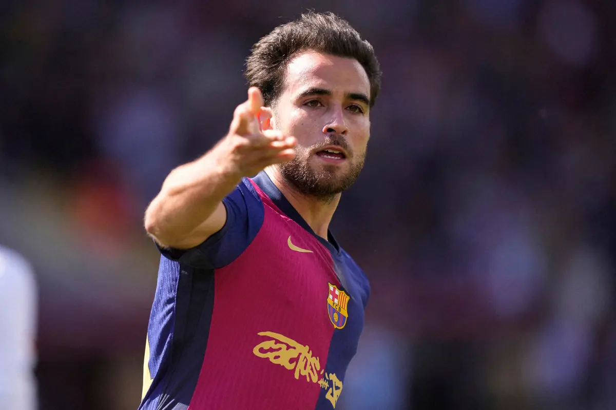 【画像・写真】＜バルセロナ・Rマドリード＞前半、ゴールを決め喜ぶエリック・ガルシア（AP）