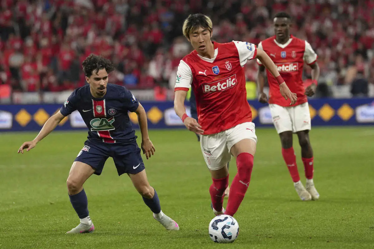 【画像・写真】日本選手トリオ先発のスタッド・ランスはフランス杯決勝で完敗　パリSGに0―3