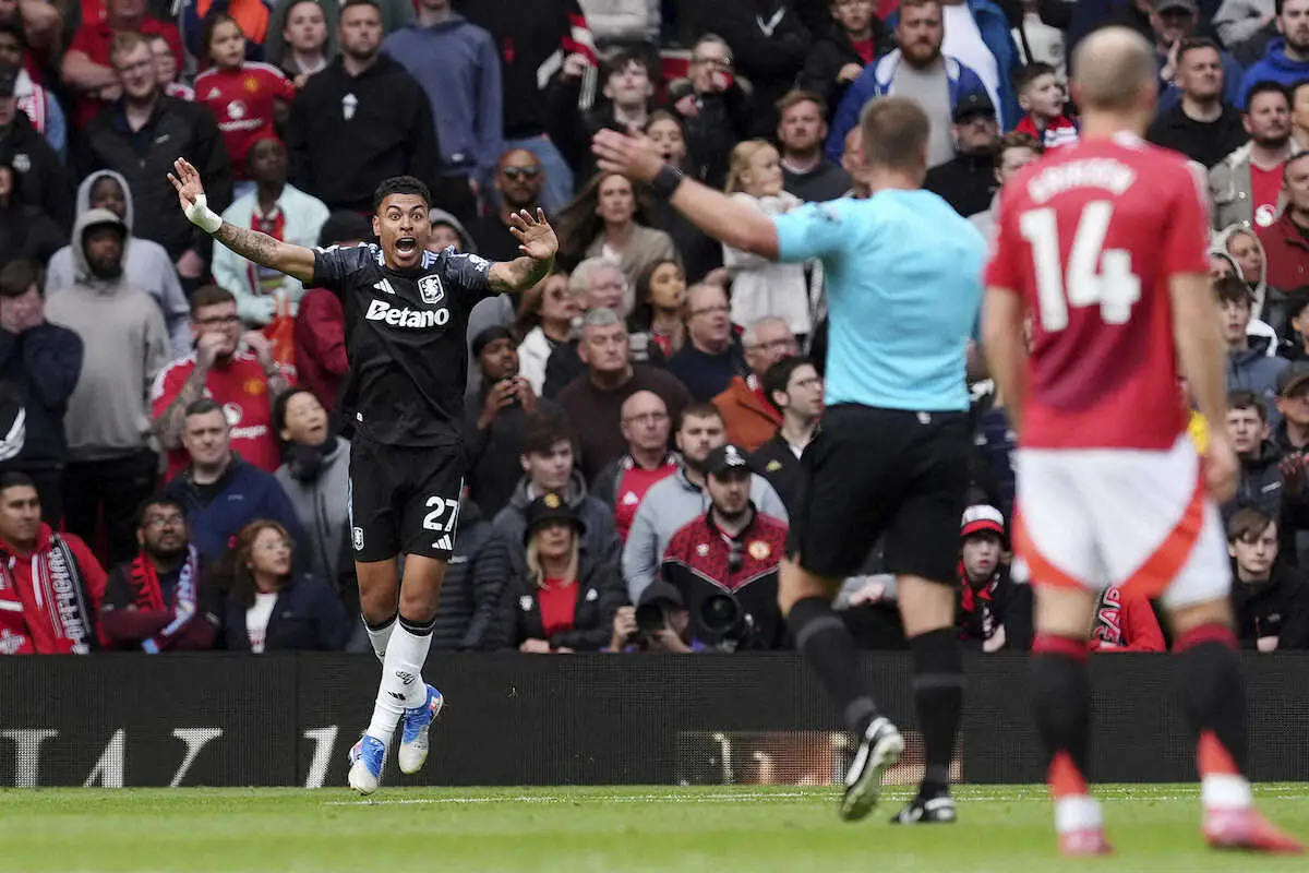 【画像・写真】CL出場権を逃したアストンビラが主審選定で統括団体に抗議書　判定に泣いてマンUに敗戦