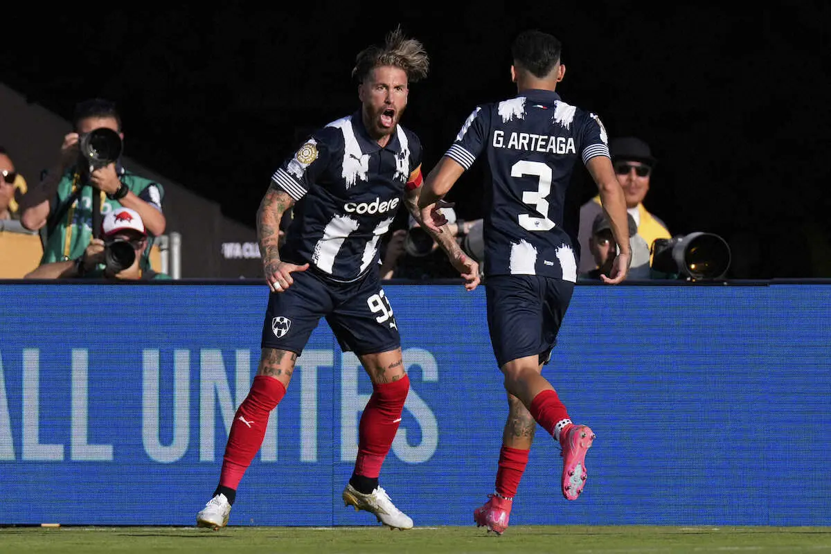 【画像・写真】インテル戦で先制点を挙げ、歓喜の雄たけびを上げるセルヒオ・ラモス（AP）