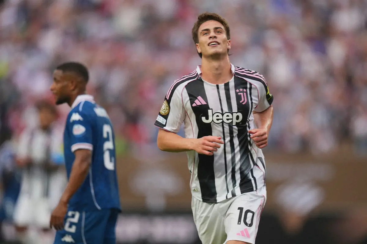 【画像・写真】ウィダド・カサブランカ戦の前半、ゴールを決め喜ぶユベントスFWユルディズ（AP）