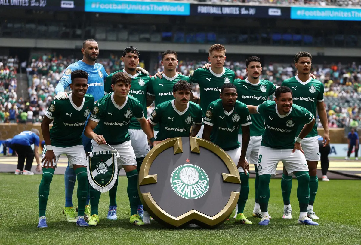 【画像・写真】ボタフォゴ戦に先発出場したパルメイラスイレブン（ロイター）