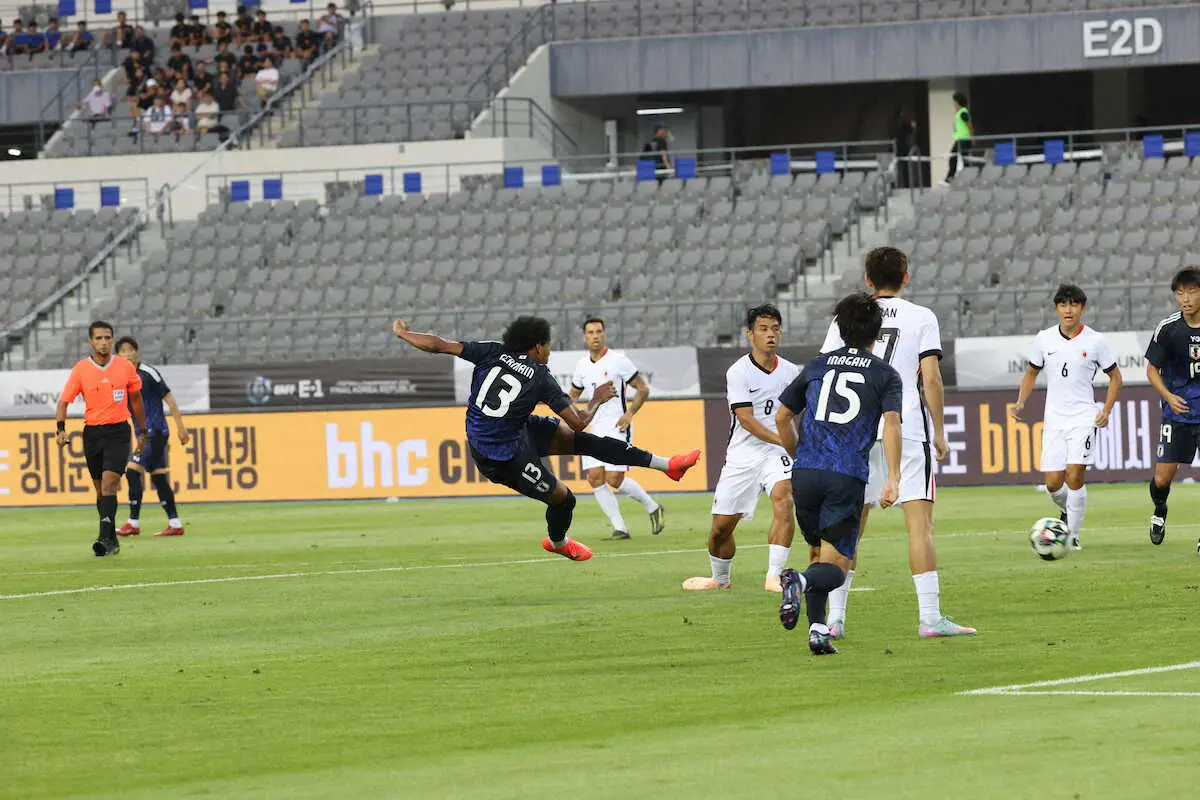 【画像・写真】【E1】代表デビューのジャーメイン良が開始10分で2発　30歳80日でのデビュー弾は史上最年長