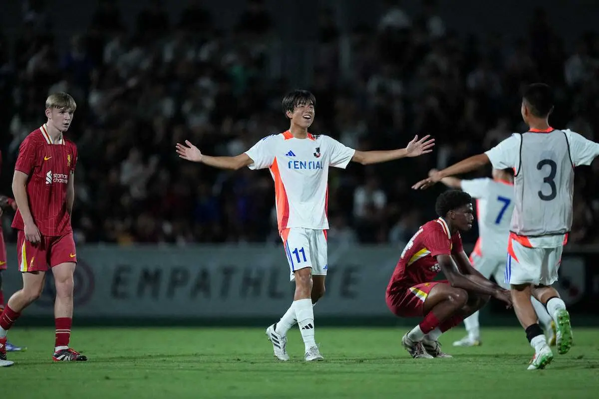 【画像・写真】町田JrユースFW阿部圭吾、リバプールU―15戦先制弾を振り返る「感情を爆発させました」