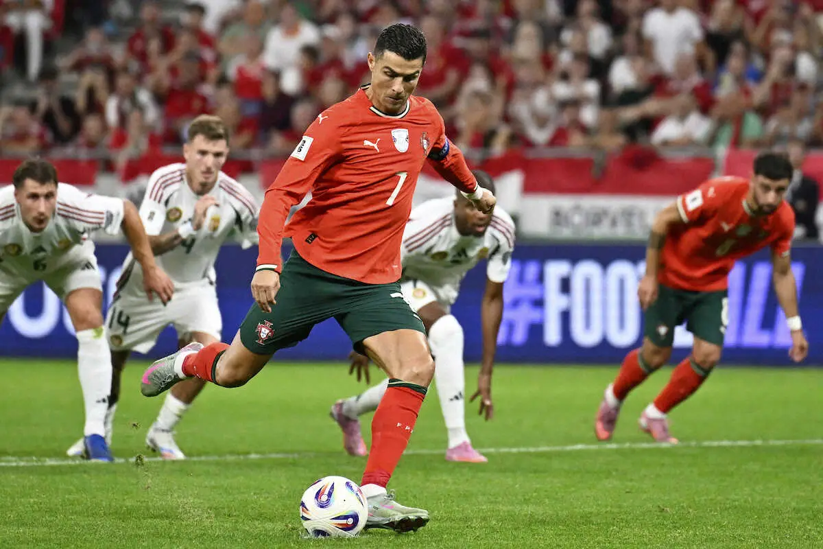 【画像・写真】ポルトガル代表のCロナ　5戦連発でW杯予選史上最多得点に並ぶ！ファン驚き「本当に40歳？」