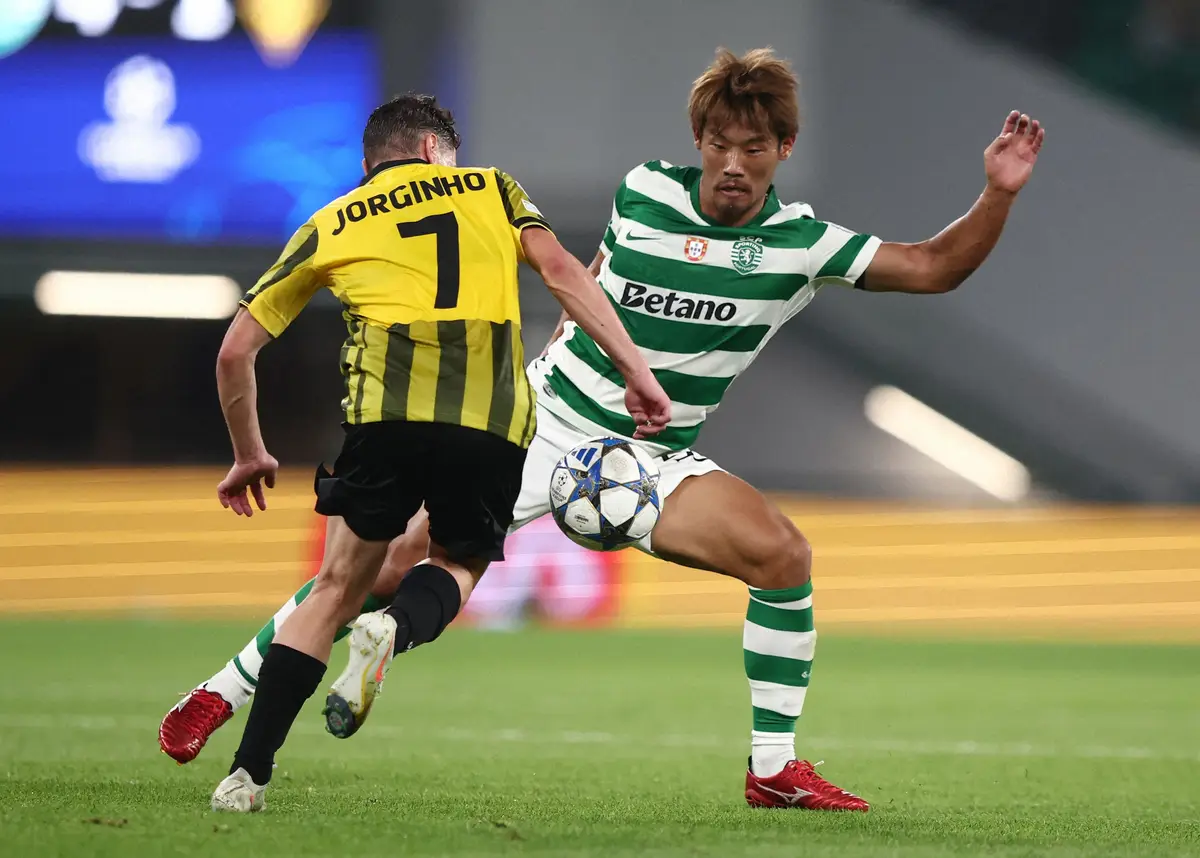 【画像・写真】【欧州CL】スポルティング守田英正が復帰戦で今季初アシスト　チームは4分間で圧巻3得点