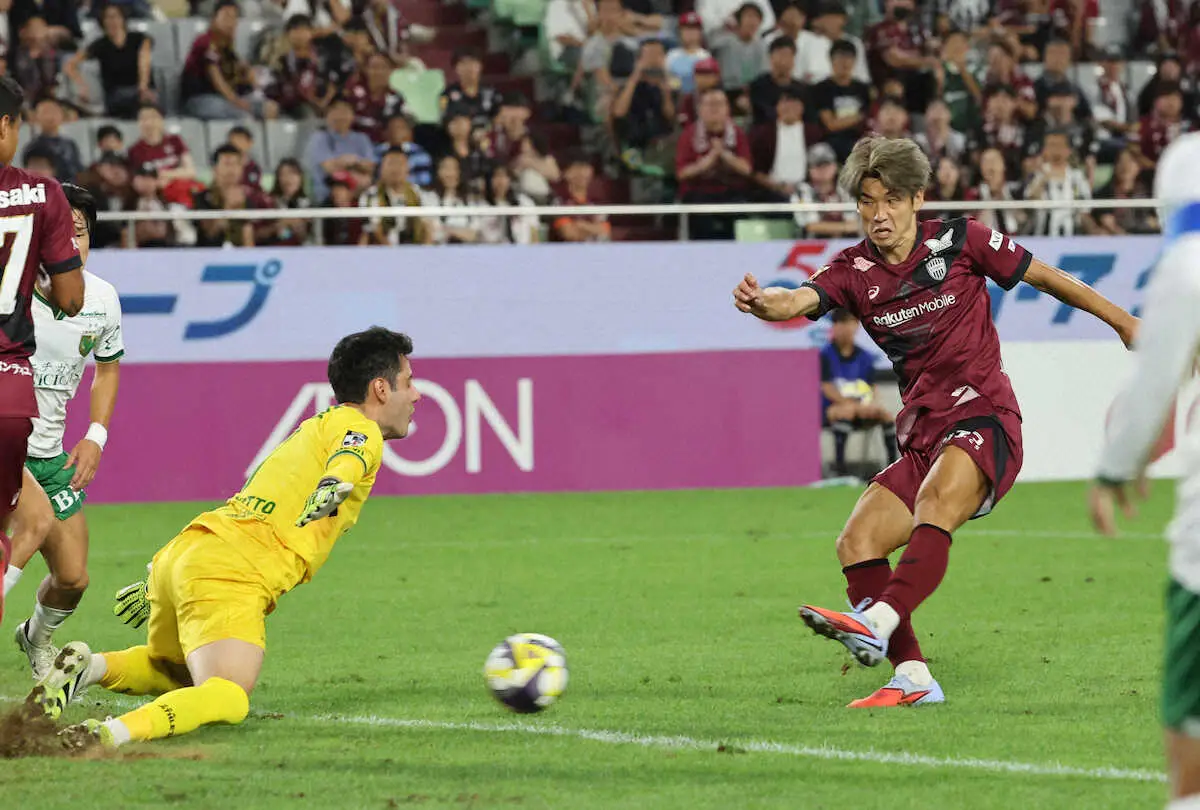 【画像・写真】神戸が2位浮上　FW大迫勇也が大久保嘉人に並ぶクラブ最多のJ1リーグ50得点