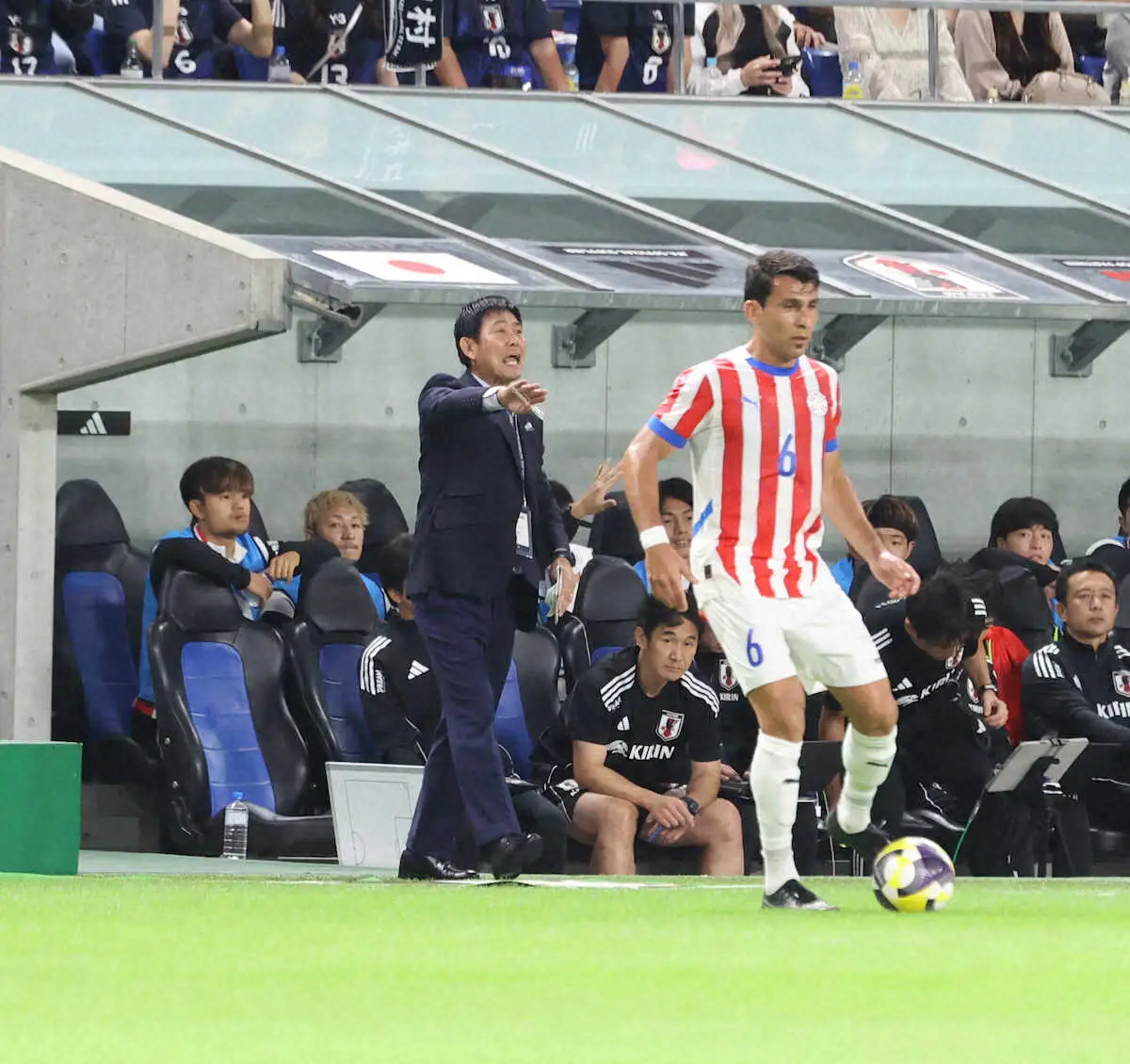 【画像・写真】日本代表　パラグアイ戦は前半終了1―1　先制許すもFW小川航基が豪快同点弾