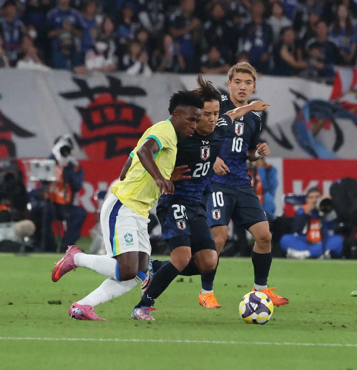 【画像・写真】日本代表　注目のブラジル戦は前半終了0―2　久保＆上田ら先発起用も主導権握られる