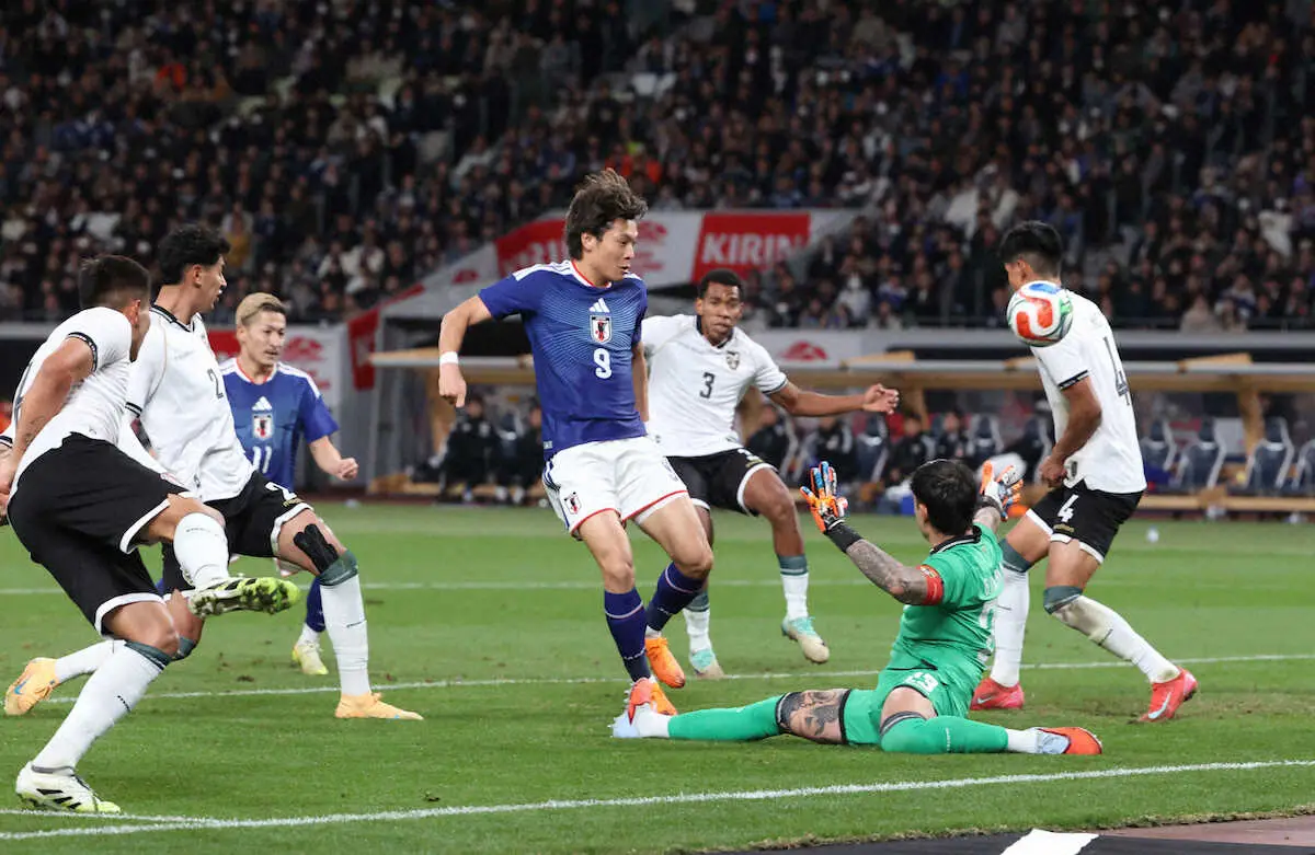 【画像・写真】森保J、ゴールラッシュ！FW町野が出場わずか4分でゴール　MF中村も続いた　森保監督の采配的中