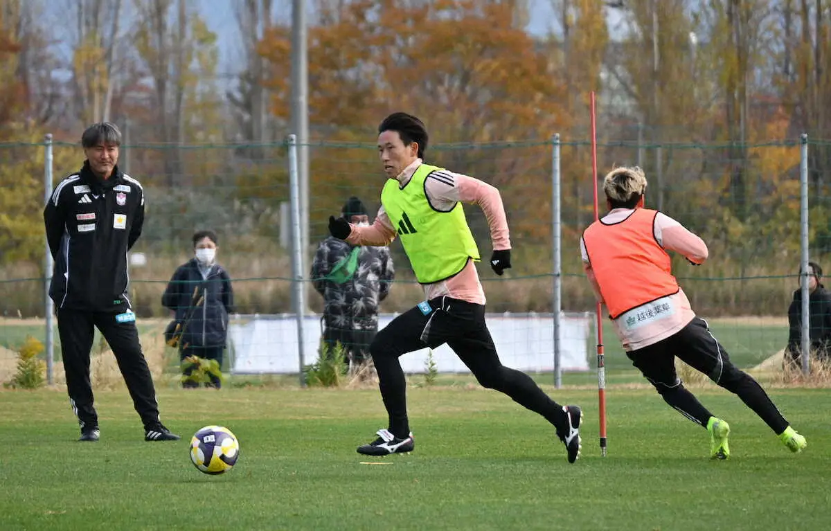 【画像・写真】新潟MF新井　目標は今季限りで退団の堀米主将　残り2試合「学ぶことがたくさんあった。結果に出したい」