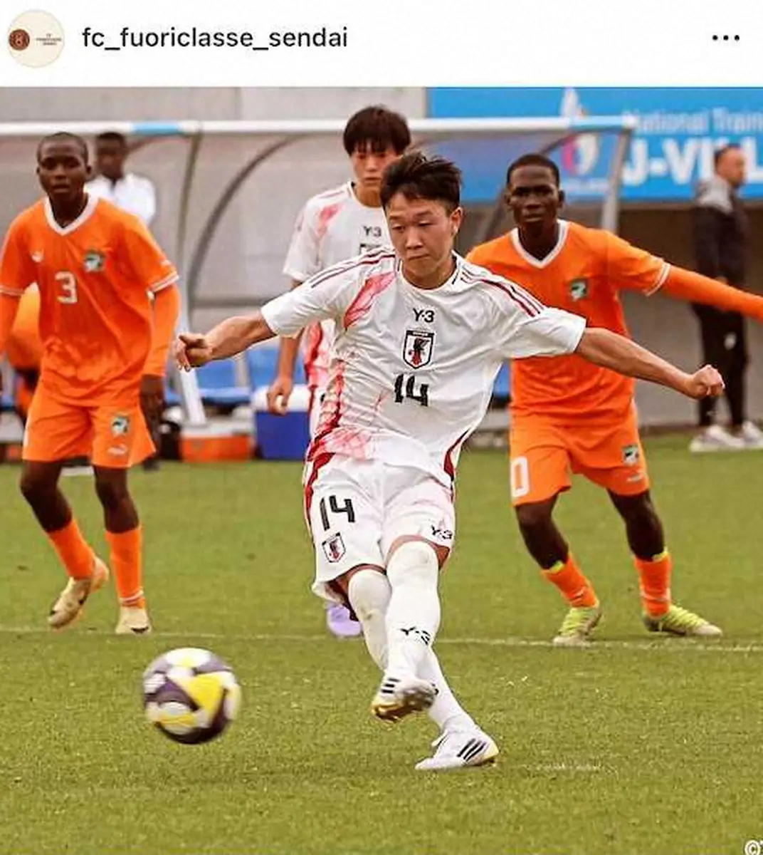 【画像・写真】横浜Mに15歳アタッカー来季新加入　U―15日本代表三井寺眞　J20クラブ以上が争奪戦繰り広げる