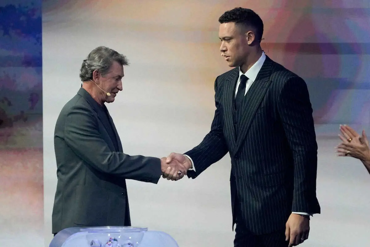 【画像・写真】W杯抽選会に参加したアーロン・ジャッジ(AP)