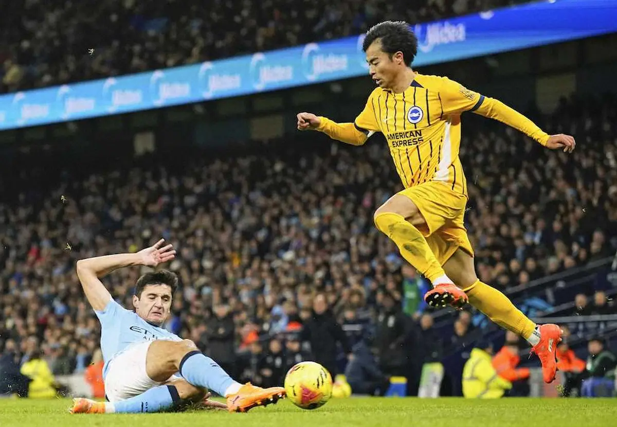 【画像・写真】ブライトン・三笘薫、マンC相手に復活弾！鮮烈26年1号　強豪から岡崎以来の日本人2人目