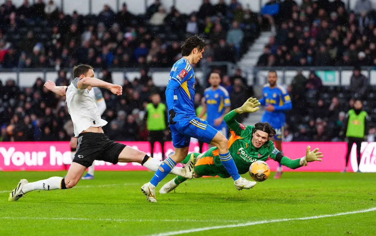 【画像・写真】田中碧が新年初ゴールで逆転勝利に貢献　今季公式戦3点目でリーズをFA杯32強に導く
