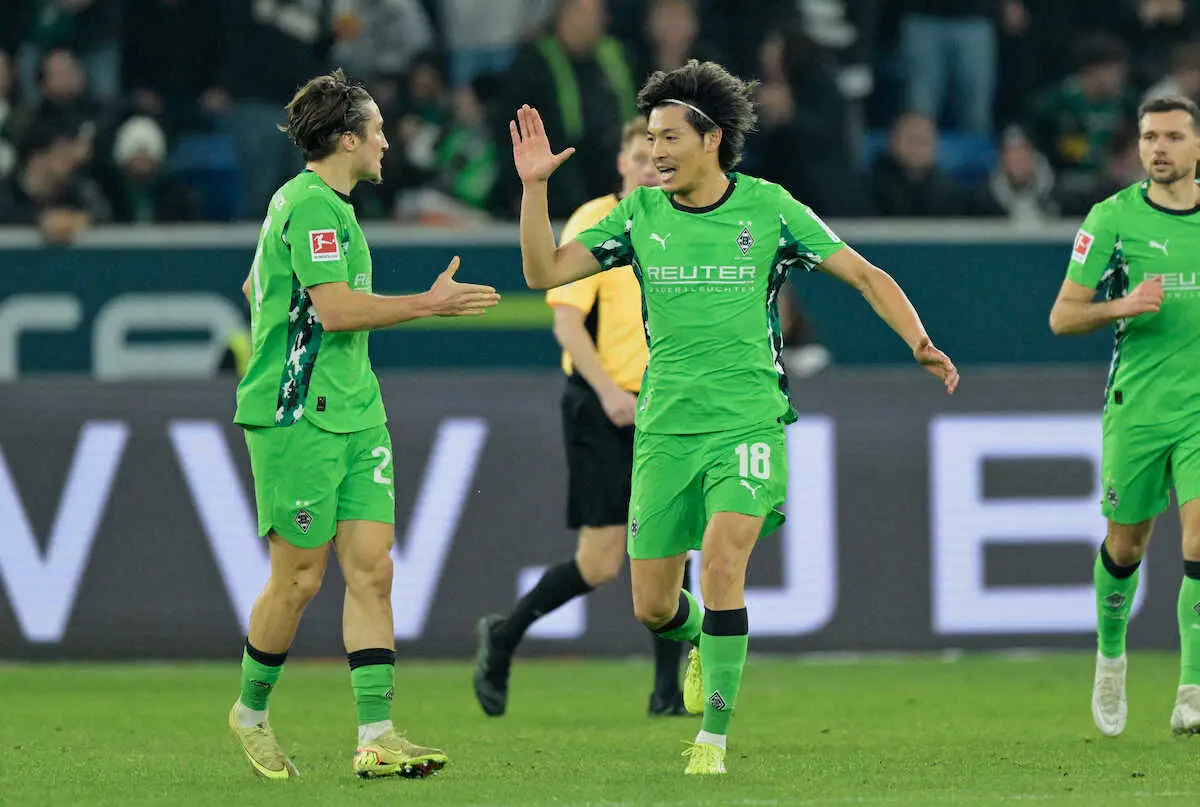 【画像・写真】【ドイツ1部】ボルシアMG町野修斗は今季3ゴール目　Bミュンヘン伊藤洋輝は決勝点アシスト　