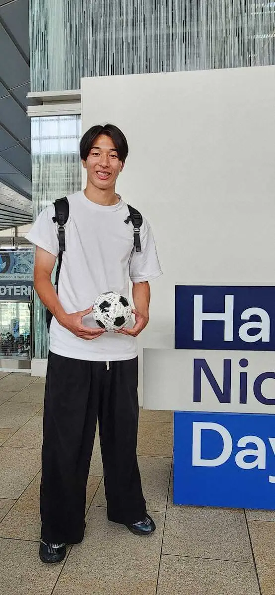 【画像・写真】J1神戸　21歳FW内野航太郎をブレンビーIFから期限付き移籍で獲得　内野「おろしたての情熱を胸に」