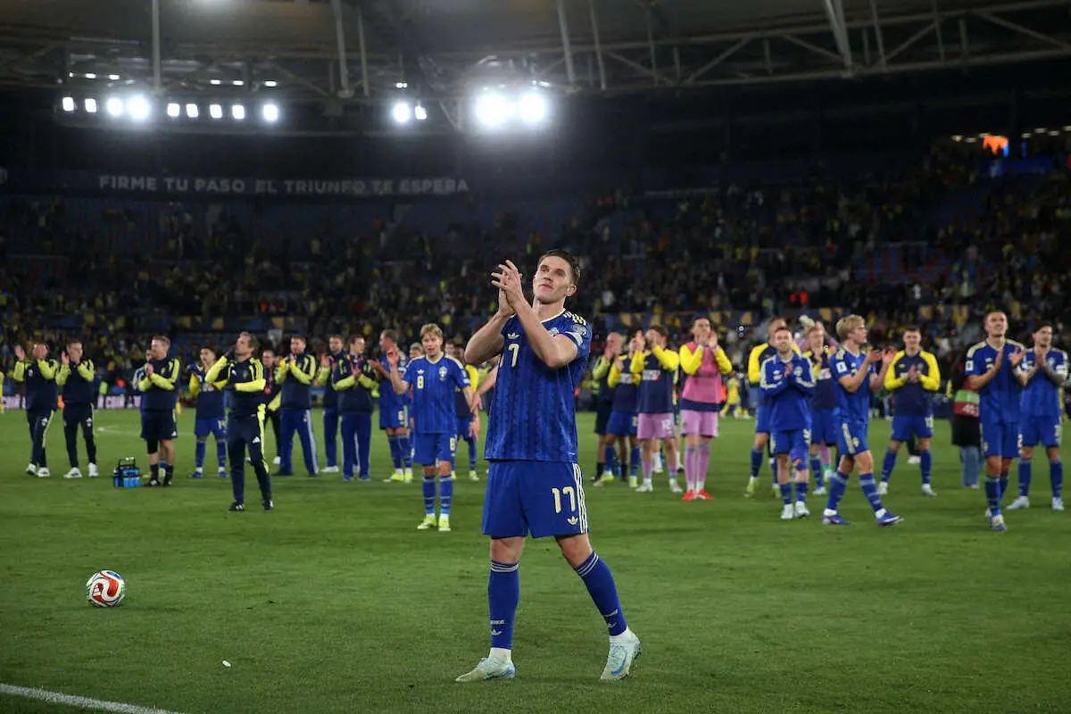 【画像・写真】【W杯欧州PO】3得点したスウェーデンのヨケレスは決勝へ「もっと良くなるかも」　出場なら日本と対戦