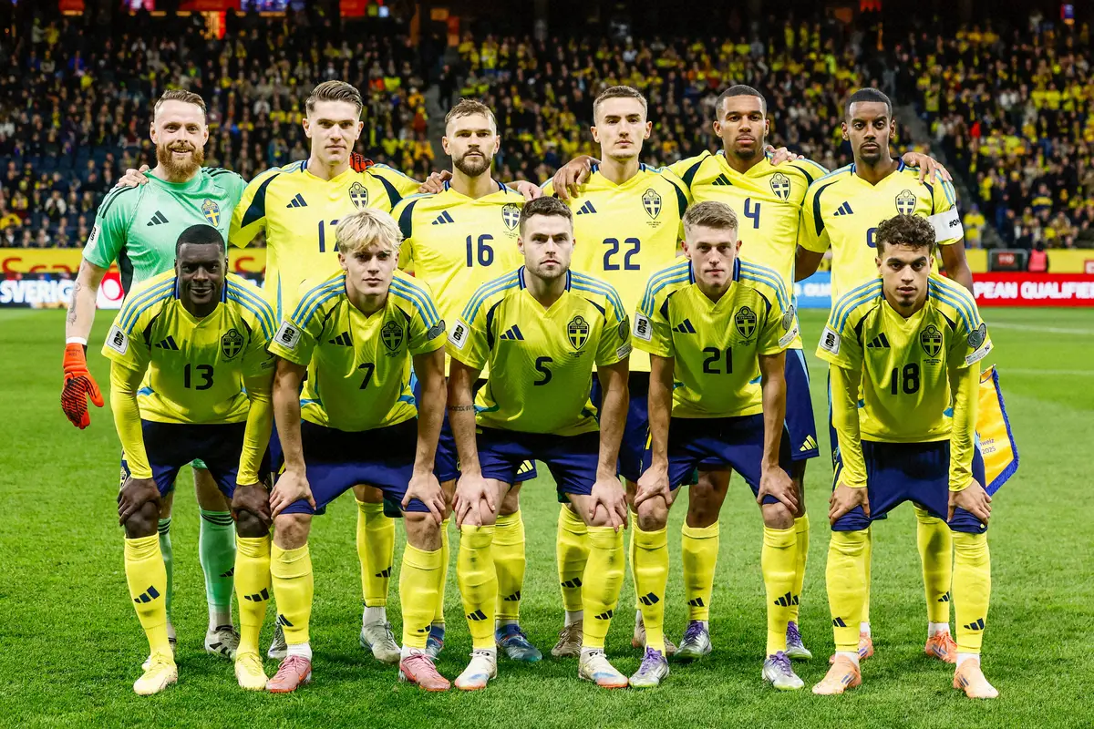 【画像・写真】W杯メンバーを発表したスウェーデン代表（AP）