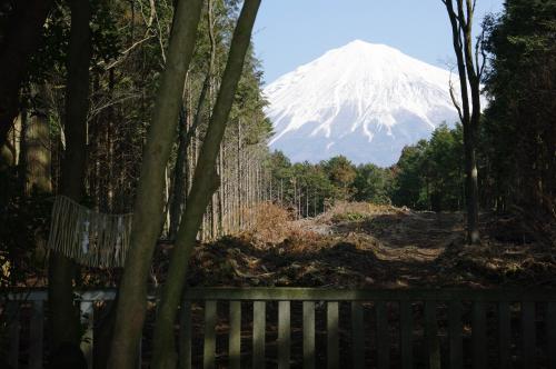 晴れた日には美しい富士山が望めるという山宮浅間神社の遥拝所（富士宮市観光協会提供）