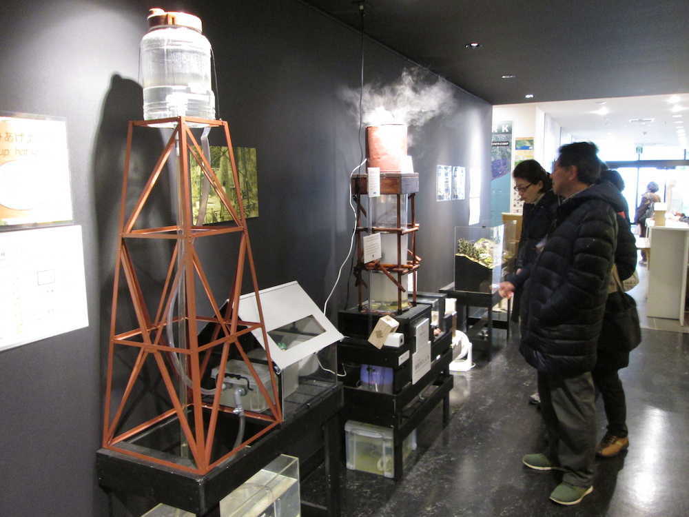 箱根ジオミュージアムでは温泉が湧き出す装置なども見学できる