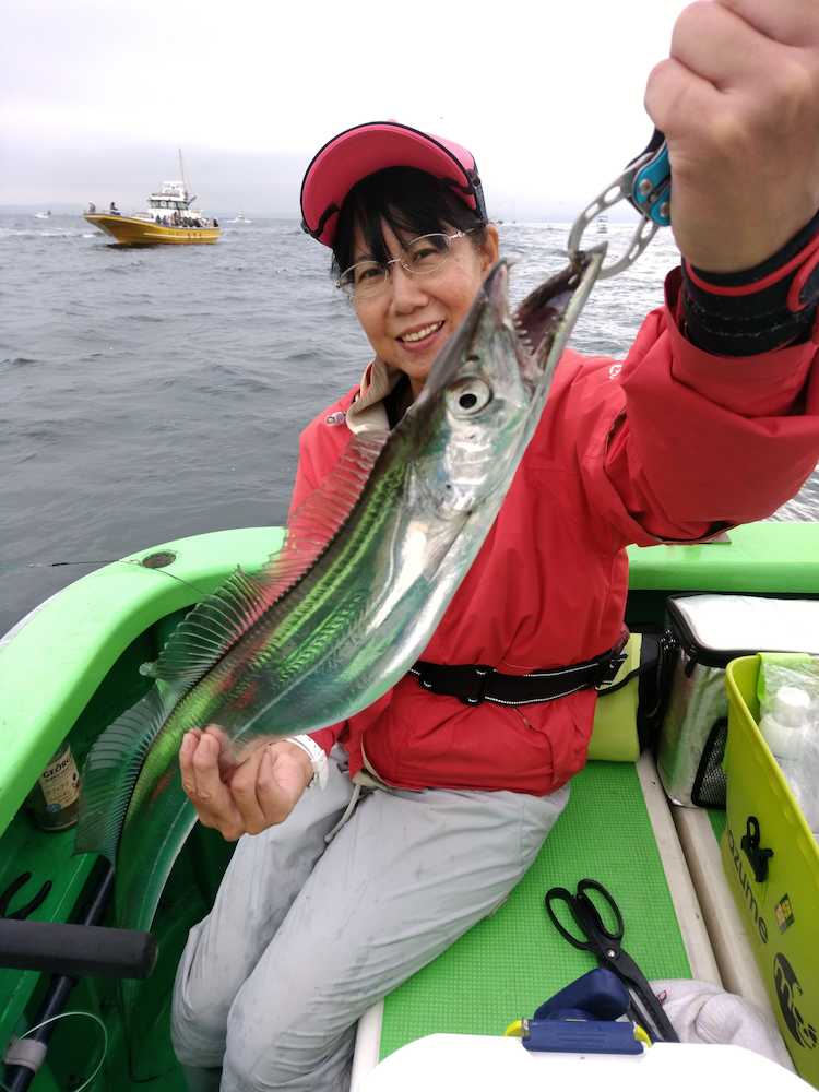 月５、６回ペースでタチウオ釣りを楽しんでいる坂野さん
