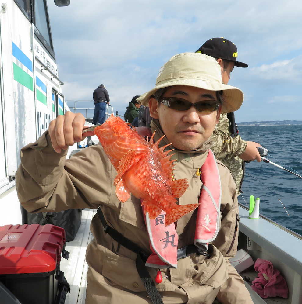 佐々木さんが釣ったオニカサゴもアマダイに負けない高級魚　　　　　　　　　　　　　　　　　　　　　　　　　　　　　　　